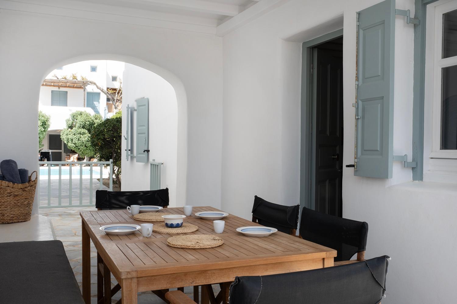 Mykonian Style W Shared Pool Houses & Nighttime Security Guard Орнос Экстерьер фото