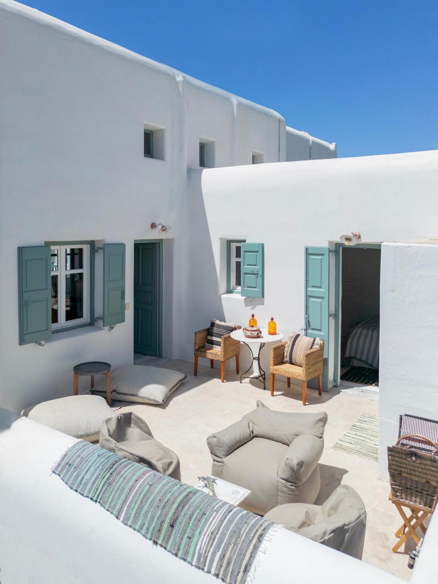 Mykonian Style W Shared Pool Houses & Nighttime Security Guard Орнос Экстерьер фото
